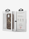 Guess Guess PU 4G Metal Logo Zadní Kryt pro iPhone 13 Brown