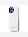 Karl Lagerfeld Grained PU Hotel RSG Zadní Kryt pro iPhone 15 Pro Grey Karl Lagerfeld