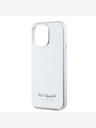 Karl Lagerfeld Grained PU Hotel RSG Zadní Kryt pro iPhone 15 Pro Grey Karl Lagerfeld