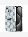 Karl Lagerfeld Karl Lagerfeld IML Electroplated Karl Head Zadní Kryt pro iPhone 15 Transparent