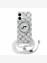 Karl Lagerfeld Karl Lagerfeld IML Monogram Crossbody K&CH Heads MagSafe Zadní Kryt pro iPhone 16 Transparent
