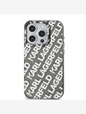 Karl Lagerfeld Karl Lagerfeld IML Electroplated Repeated Logo Zadní Kryt pro iPhone 15 Pro Silver