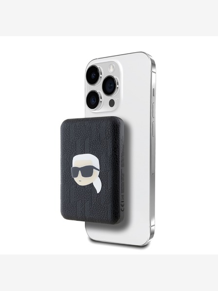 Karl Lagerfeld Karl Lagerfeld Embossed Karl Head MagSafe Powerbanka 5000mAh Black