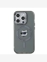 Karl Lagerfeld Karl Lagerfeld IML Choupette Head Metal Frame MagSafe Zadní Kryt pro iPhone 15 Pro Black