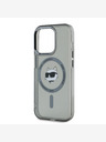 Karl Lagerfeld Karl Lagerfeld IML Choupette Head Metal Frame MagSafe Zadní Kryt pro iPhone 15 Pro Black
