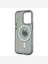 Karl Lagerfeld Karl Lagerfeld IML Choupette Head Metal Frame MagSafe Zadní Kryt pro iPhone 15 Pro Black