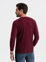 Ombre Clothing Vínové pánské basic tričko s kapsičkou Ombre Clothing