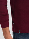 Ombre Clothing Vínové pánské basic tričko s kapsičkou Ombre Clothing