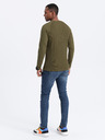 Ombre Clothing Khaki pánské basic tričko s kapsičkou Ombre Clothing