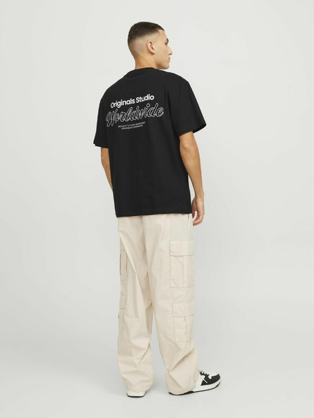 Jack & Jones Černé pánské tričko Jack & Jones Vesterbro