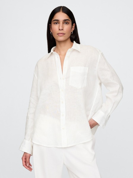 GAP Lněná oversize košile Big Shirt GAP