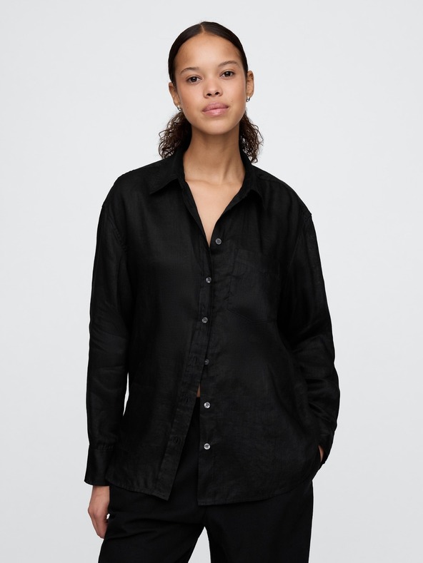 GAP Lněná oversize košile Big Shirt GAP