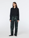 Scotch & Soda Zeleno-černé dámské vzorované kalhoty Scotch & Soda