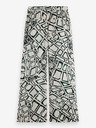 Scotch & Soda Zeleno-krémové dámské vzorované široké kalhoty Scotch & Soda