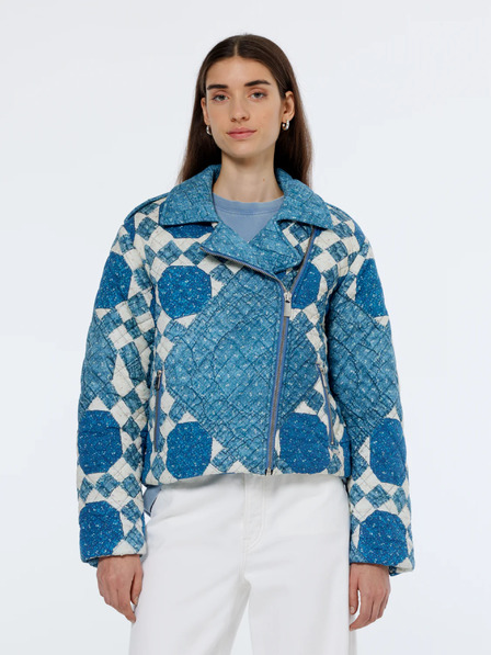 Scotch & Soda Modrá dámská vzorovaná bunda Scotch & Soda