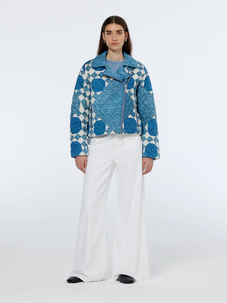 Scotch & Soda Modrá dámská vzorovaná bunda Scotch & Soda
