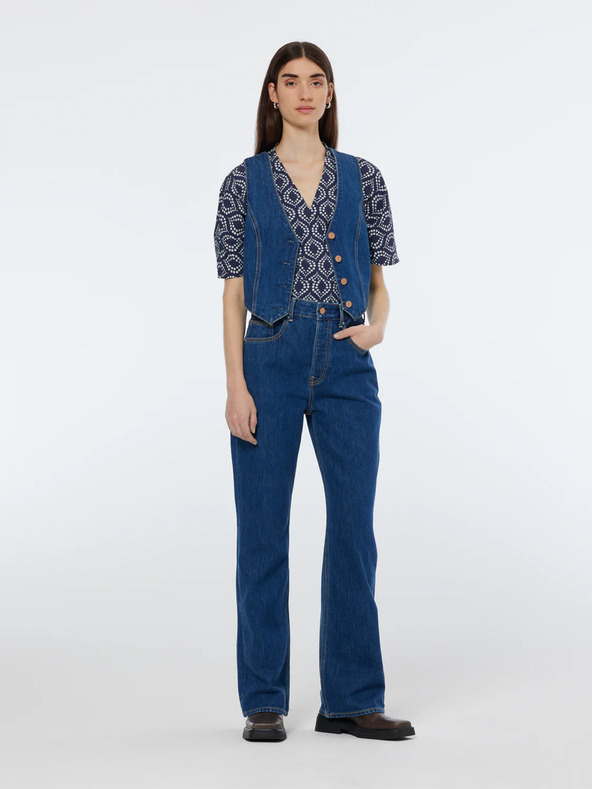 Scotch & Soda Modrá dámská džínová vesta Scotch & Soda