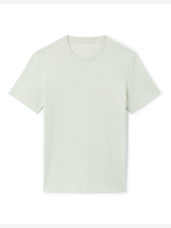 Celio Světle zelené pánské bavlněné tričko Celio Tebase