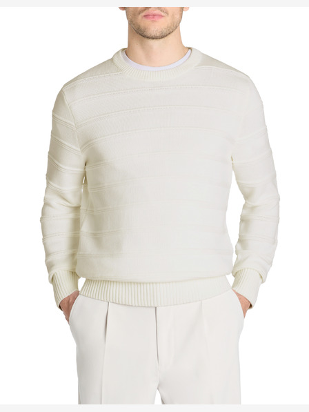 Celio Krémový pánský svetr Celio Leaaron