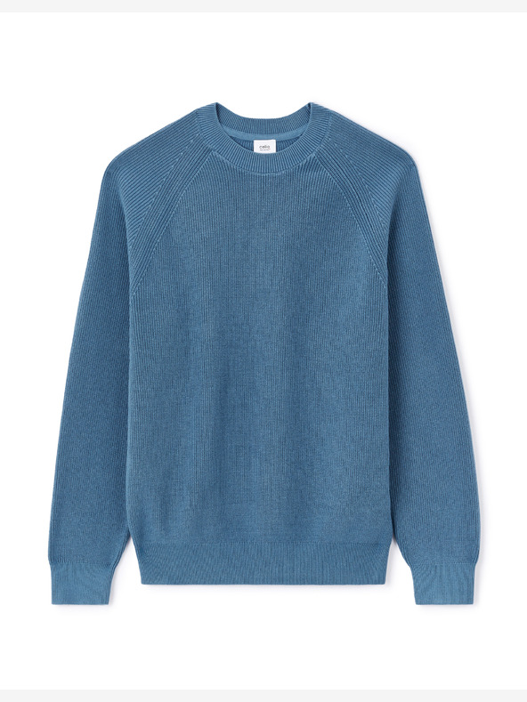 Celio Modrý pánský svetr Celio Lebirequin