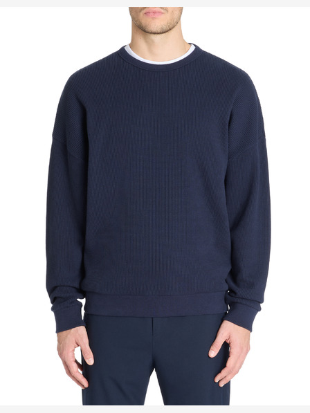 Celio Tmavě modrý pánský svetr Celio Lecrewwaff