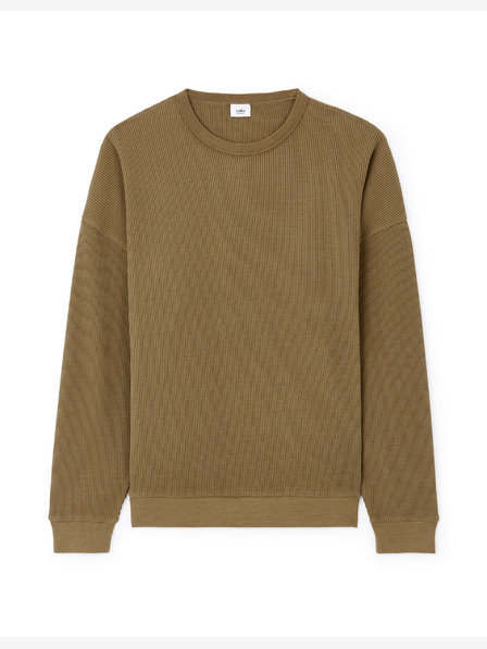 Celio Hnědý pánský svetr Celio Lecrewwaff