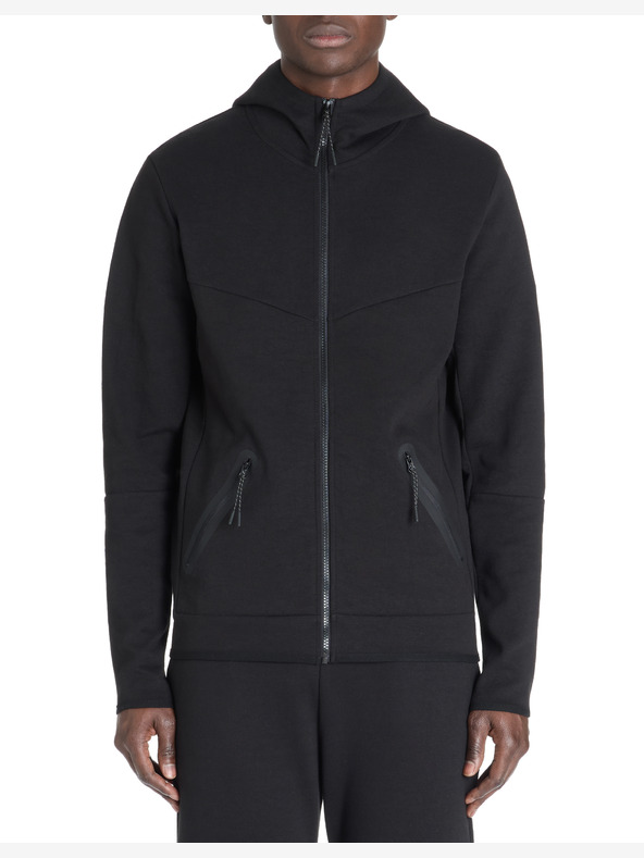 Celio Černá pánská mikina na zip s kapucí Celio Lenewyoke