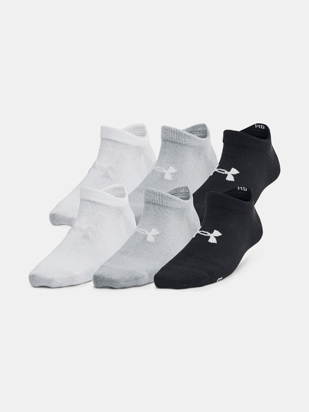 Under Armour Dětské ponožky Under Armour UA Yth Essential No Show 6pk-BLK
