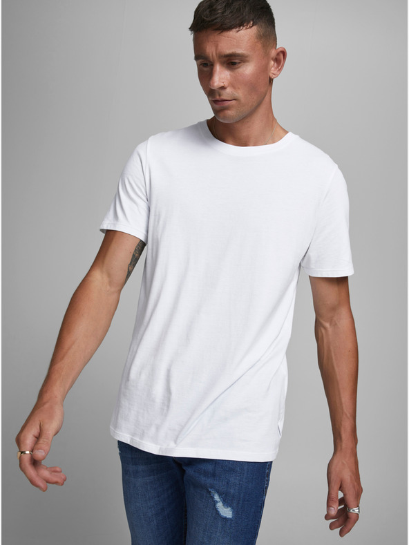 Jack & Jones Bílé basic tričko Jack & Jones