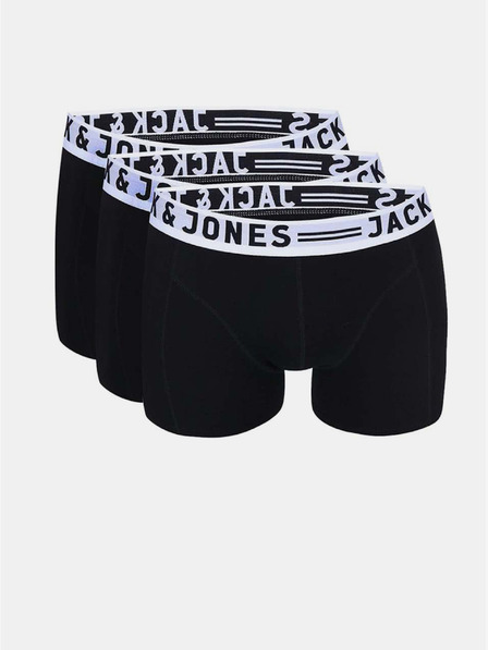 Jack & Jones Sada tří pánských boxerek v černé barvě Jack & Jones Sense