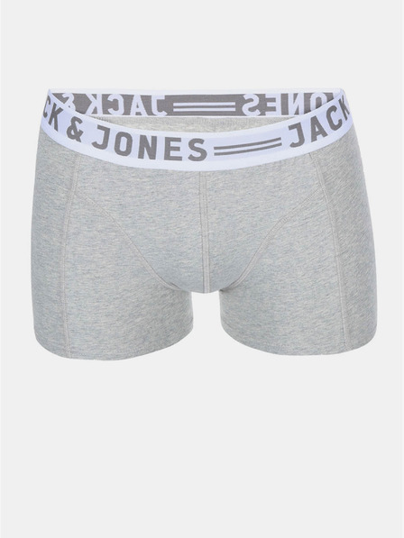 Jack & Jones Sada tří pánských boxerek v bílé, černé a šedé barvě Jack & Jones Sense