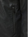 Jack & Jones Černá koženková bunda Jack & Jones Warner