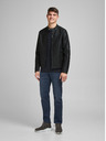 Jack & Jones Černá koženková bunda Jack & Jones Warner