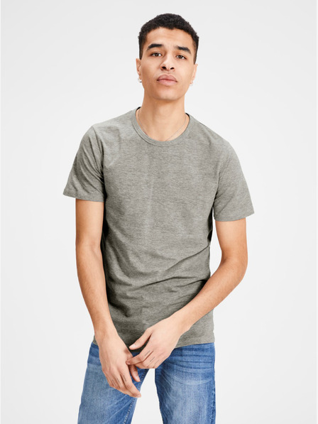 Jack & Jones Šedé žíhané basic tričko Jack & Jones Basic