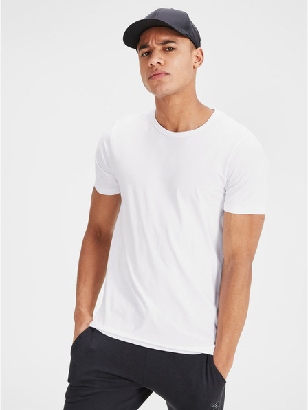 Jack & Jones Bílé pánské tričko s krátkým rukávem Jack & Jones Basic