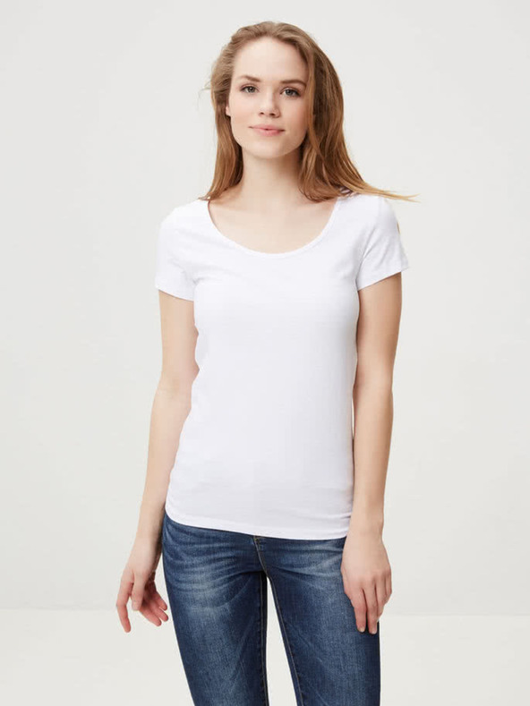 Vero Moda Bílé basic tričko s kulatým výstřihem VERO MODA Maxi My