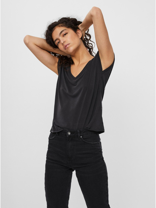 Vero Moda Černé tričko VERO MODA Filli