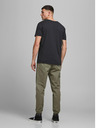 Jack & Jones Černé tričko s knoflíky Jack & Jones Esplit