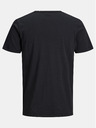 Jack & Jones Černé tričko s knoflíky Jack & Jones Esplit