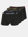 Jack & Jones Sada sedmi černých boxerek Jack & Jones Basic