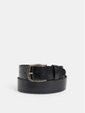 Jack & Jones Černý kožený pánský pásek Jack & Jones Paul