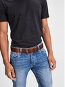 Jack & Jones Hnědý kožený pánský pásek Jack & Jones Paul