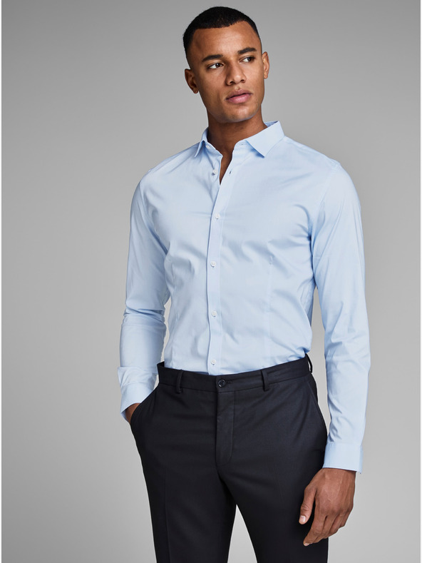 Jack & Jones Světle modrá formální pánská košile Jack & Jones Parma