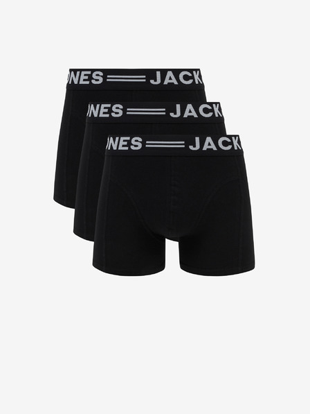 Jack & Jones Sada tří černých boxerek Jack & Jones Sense