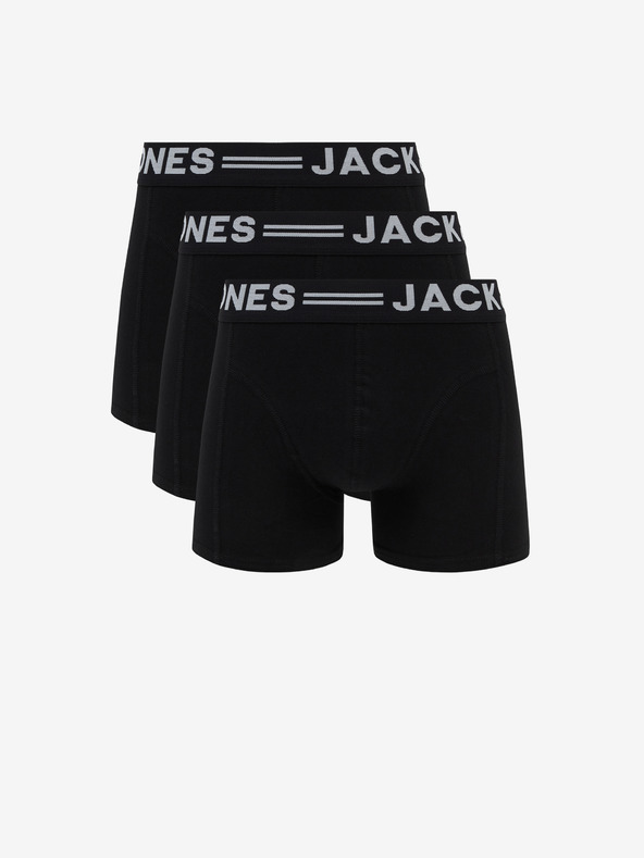 Jack & Jones Sada tří černých boxerek Jack & Jones Sense