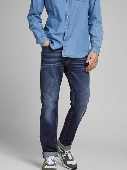 Jack & Jones Tmavě modré slim fit džíny Jack & Jones Clark
