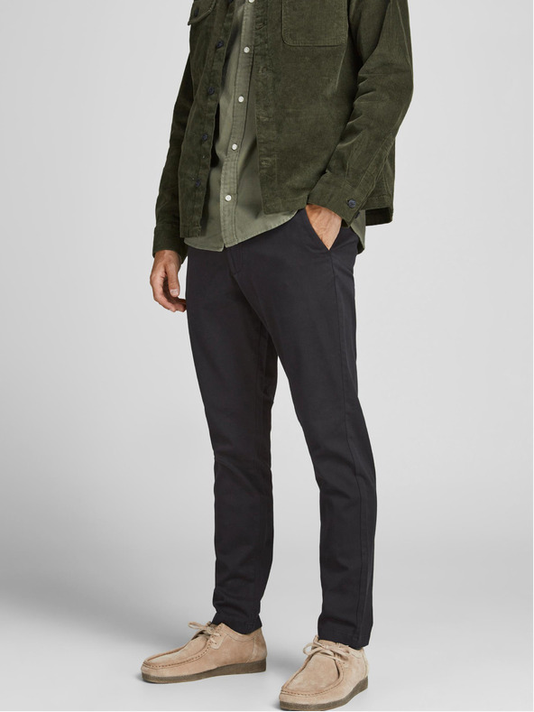 Jack & Jones Černé chino kalhoty Jack & Jones Marco
