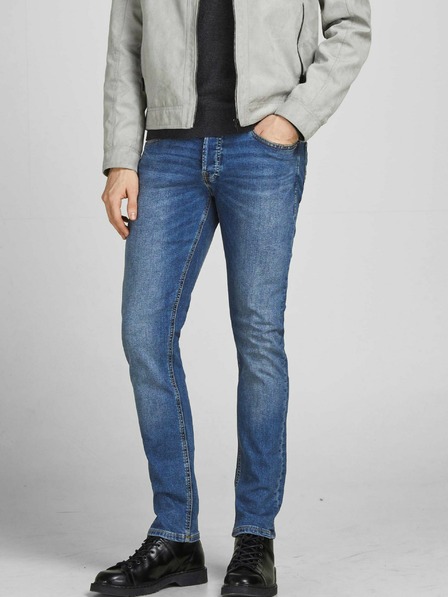 Jack & Jones Modré slim fit džíny Jack & Jones Glenn
