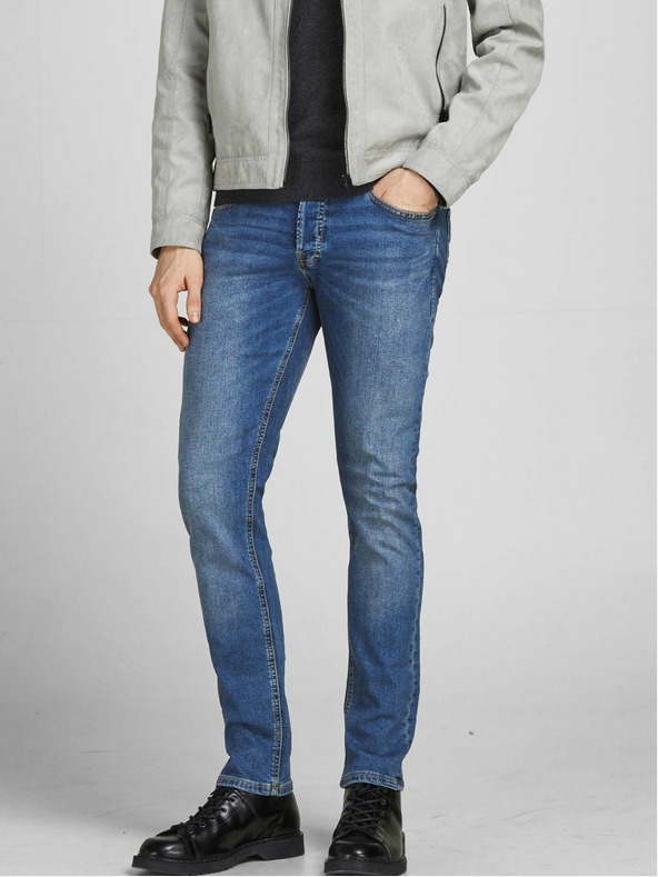 Jack & Jones Modré slim fit džíny Jack & Jones Glenn
