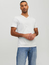 Jack & Jones Bílé pánské basic tričko Jack & Jones